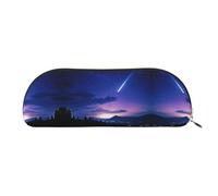 GlbnSHeric Trousse à crayons rétractable avec fermeture éclair - Motif silhouette de ciel nocturne - Pour bureau - 6,5 x 19 cm, doré, Taille unique, Organiseur de sac