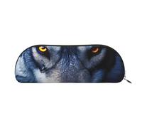 GlbnSHeric Trousse à crayons rétractable avec fermeture éclair - Motif yeux de loup - 6,5 x 19 cm, doré, Taille unique, Organiseur de sac
