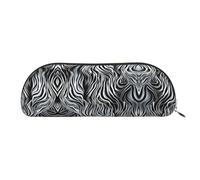 GlbnSHeric Trousse à crayons rétractable avec fermeture éclair - Motif zèbre - Pour bureau - 6,5 x 19 cm, doré, Taille unique, Organiseur de sac