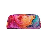 GlbnSHeric Trousse à crayons rétractable avec fermeture éclair - Peinture aquarelle colorée - Pour bureau - 8 x 20,5 cm, Argenté., Taille unique, Organiseur de sac