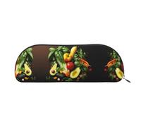 GlbnSHeric Trousse à crayons rétractable avec fermeture éclair pour divers légumes, papeterie, bureau - 6,5 x 19 cm, Argenté., Taille unique, Organiseur de sac