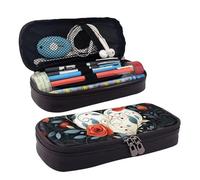 GlbnSHeric Trousse à crayons rétractable avec fermeture éclair pour le travail de bureau, 9 × 20 cm, Design amour et romance, Taille unique, Organiseur de sac