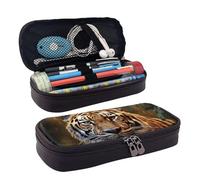 GlbnSHeric Trousse à crayons rétractable avec fermeture éclair pour le travail de bureau, 9 × 20 cm, Léopard dans les bois, Taille unique, Organiseur de sac