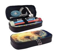 GlbnSHeric Trousse à crayons rétractable avec fermeture éclair pour le travail de bureau, 9 x 20 cm, Peinture à dessin à faire soi-même Motif pissenlit, Taille unique, Organiseur de sac
