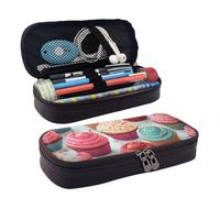 GlbnSHeric Trousse à crayons rétractable avec fermeture éclair pour le travail de bureau - Motif football américain - 9 x 20 cm, Donut Cupcake Lollipop, Taille unique, Organiseur de sac