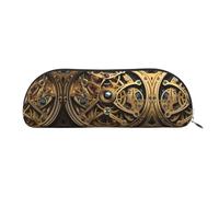 GlbnSHeric Trousse à crayons rétractable avec fermeture éclair - Style steampunk - 6,5 x 19 cm, Argenté., Taille unique, Organiseur de sac