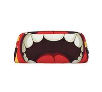 GlbnSHeric Trousse à crayons rétractable avec ouverture à la bouche - Trousse à crayons pour bureau - Trousse à crayons rétractable avec fermeture éclair - 8 x 20,5 cm, Argenté., Taille unique,