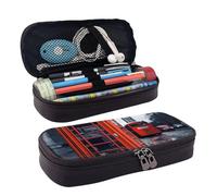 GlbnSHeric Trousse à crayons rétractable Falcon Fighter avec fermeture éclair - Trousse à crayons esthétique pour le travail de bureau - 9 x 20 cm, Téléphone rétro Londres, Taille unique, Organiseur