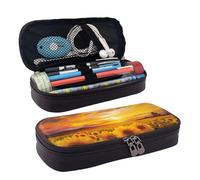 GlbnSHeric Trousse à crayons rétractable, motif oiseau debout sur la tête de cochon, trousse à stylos avec fermeture éclair, trousse à crayons esthétique pour le travail de bureau, 9 × 20 cm,