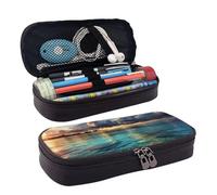GlbnSHeric Trousse à crayons rétractable, motif oiseau debout sur la tête de cochon, trousse à stylos avec fermeture éclair, trousse à crayons esthétique pour le travail de bureau, 9 × 20 cm, Belle