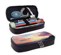 GlbnSHeric Trousse à crayons rétractable pour voiture, plage, papeterie avec fermeture éclair, trousse à crayons esthétique, pour le travail de bureau, 9 × 20 cm, Calm Sky, Taille unique, Organiseur