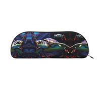 GlbnSHeric Trousse à crayons rétractable - Une tortue de mer tropicale colorée - Trousse à stylos pour bureau - Trousse à crayons rétractable avec fermeture éclair - 6,5 x 19 cm, doré, Taille unique,