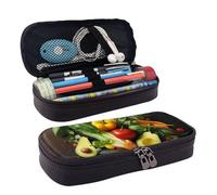 GlbnSHeric Trousse à crayons rétractable vintage avec fermeture éclair pour le travail de bureau, 9 x 20 cm, Divers légumes, Taille unique, Organiseur de sac