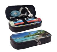 GlbnSHeric Trousse à crayons rétractable vintage avec fermeture éclair pour le travail de bureau, 9 x 20 cm, Paradis tropical., Taille unique, Organiseur de sac