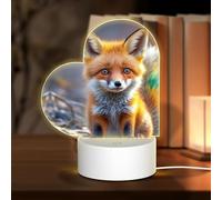 GlbnSHeric Veilleuse personnalisée en acrylique pour grand-mère - Plaque en acrylique - Lampe de table USB - 3 couleurs changeantes - Veilleuse en acrylique pour grand-mère et Noël