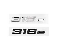 GLBPVPMTMB 2pcs ABS Car Trunk Letters Logo Badge Emblem Sticker For BMW 316e 318e 320e 323e 325e 330e 335e 530e E46 E90 E91 F30 F31 F34 G20 G30 Autocollant pour voiture(316e,Gloss Silver)
