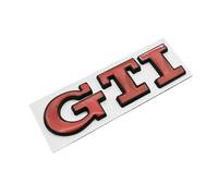 GLBPVPMTMB 3D Metal Car Grille Logo GTI Badge Emblem For Volkswagen Polo Golf 4 5 6 7 8 Mk4 Mk5 MK6 MK7 MK8 GTI Stickers Accessories Autocollant pour voiture(Sticker Red Black)