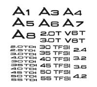 GLBPVPMTMB Autocollant 3D ABS for Coffre arrière de Voiture, Logo 2.0 3.0 4.0 30 35 40 45 50 55 60 TFSI TDI V6T 2.0T for Audi A1 A3 A4 A5 A6 A7 A8 Q2 Q3 Q5 Q7 Autocollant pour Voiture(Gloss Black,Q3)