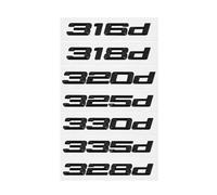 GLBPVPMTMB Autocollant 3D ABS Noir for Coffre de Voiture, Logo 316D, 318D, 325D, 328D, 330D, 320D, Accessoires for modèles E90, E46, E36, F30, F31 Autocollant pour Voiture(Glossy Black,320i)