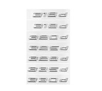 GLBPVPMTMB Autocollant 3D ABS Noir for Coffre de Voiture, Logo 316D, 318D, 325D, 328D, 330D, 320D, Accessoires for modèles E90, E46, E36, F30, F31 Autocollant pour Voiture(Chrome,316d)