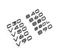 GLBPVPMTMB for Volvo Arrière Coffre Hayon Emblème Badge Autocollants Lettres C30 V40 V60 V90 S40 S60 S80 S90 S80L XC40 XC60 XC90 AWD T4 T5 T6 T8 Autocollant pour Voiture(Glossy Black,T6)