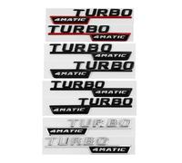 GLBPVPMTMB Turbo 4MATIC Plus Lot de 2 autocollants pour garde-boue latérale de voiture Mercedes Benz AMG X247 C117 W117 GLE53 GLA45 A45 A35 CLA35 CLA45 (4MATIC 14-16, noir brillant)