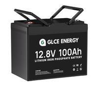 GLCE ENERGY Batterie au Lithium LiFePO4 12V 100Ah, BMS Intelligent intégré, 4000~15 000 Cycles, 1280 Wh, pour Moteur de pêche à la traîne, Camping-Car, Bateau, système Solaire, Hors réseau, etc