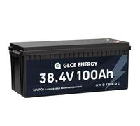 GLCE ENERGY LiFePO4 36V 100Ah - 3840Wh batterie - Avec des cellules de grade A et BMS 100 A, 4000~15000 cycles - Parfait pour les camping-cars, les applications domestiques, etc.
