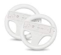GLCONN Lot de 2 volants pour télécommande Wii - Volant pour Mario Kart - Volant de course pour jeux Nintendo Wii - Accessoires de jeu Wii et Wii U