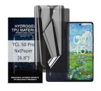 Glcrrpu Lot de 2 films de protection d'écran hydrogel pour TCL 50 Pro NxtPaper 5G [6,8 "], anti-espion, film de protection d'écran en TPU souple flexible, anti-rayures, montage facile
