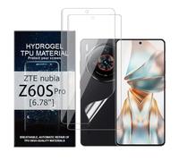 Glcrrpu Lot de 2 films de protection d'écran hydrogel pour ZTE nubia Z60S Pro [6,78 "], film de protection d'écran hydrogel souple TPU transparent, HD
