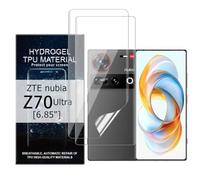 Glcrrpu Lot de 2 films de protection d'écran hydrogel pour ZTE nubia Z70 Ultra [6,85 "], film de protection d'écran hydrogel souple TPU transparent, HD