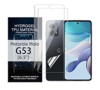 Glcrrpu Lot de 2 films de protection d'écran pour Motorola Moto G53 [6,5 "], film de protection d'écran hydrogel flexible souple TPU transparent, HD
