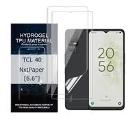 Glcrrpu Lot de 2 films de protection d'écran pour TCL 40 NxtPaper 5G [6,6 "], film de protection d'écran hydrogel souple en TPU transparent, HD
