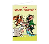 GLCT0049 GASTON LAGAFFE Ste Sainte Catherine 25 Novembre Fille avec enveloppe Illustrée Assortie