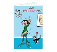 GLCT0051 GASTON LAGAFFE St Saint Nicolas 6 Décembre Garçon avec enveloppe Illustrée Assortie