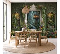GLCWARM Papier Peint Panoramique 3D 400X280Cm Fresque Murale Conte De Fées De La Forêt | Tapisserie Intissé Relief De L'Arc Pour Salon Chambre, Bureau Décoration Murale Grande Taille