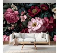 GLCWARM Papier Peint Panoramique 3D Boutons De Pivoine 200X140Cm | Papier Peint Murale Intissé Plantes Victoria,Tapisserie Murale Pour Salon Chambre Maison Décoration Intérieure