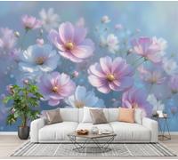 GLCWARM Papier Peint Panoramique 3D Cosmos Brise 350X256Cm | Papier Peint Murale Intissé Plantes Et Fleurs De Rêve,Tapisserie Murale Pour Salon Chambre Maison Décoration Intérieure
