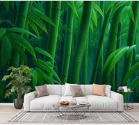 GLCWARM Papier Peint Panoramique Forêt De Bambous Tranquille Mur 400X280Cm | Paysage De Forêt De Bambous Papier Peint Intissé Pour Chambre Salon Bureau Personnalisé Décoration Murale