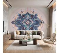 GLCWARM Papier Peint Panoramique Maintenant, Résumé Poster Mural | Lignes De Pixels Papier Peint Intissé Décoration Pour Salon Chambre Restaurant Chambre D'Enfants, 250X175Cm
