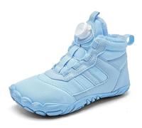 GLDFW Bottes d'hiver parent-enfant pour homme et femme - Antidérapantes - Chaudes - Fourrure - Décontractées - Pour garçons/filles, bleu clair, 38 EU