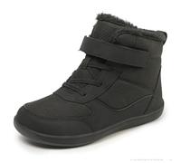 GLDFW Bottes pieds nus à bout large pour filles et garçons - Minimalistes - Bottes d'hiver imperméables pour petits enfants/grands enfants, D2506 Noir, 33 EU
