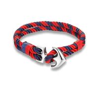 GLDFW Bracelet ancre homme double brin nautique surfeur étanche corde bracelet femme noir acier inoxydable boucle sport