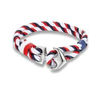 GLDFW Bracelet ancre homme double brin nautique surfeur étanche corde bracelet femme noir acier inoxydable boucle sport