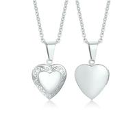 GLDFW Collier avec médaillon en forme de cœur ovale délicat pour femme, cadre photo en acier inoxydable, promesse d'amour, souvenir, Collier pendentif bijoux chaîne ras du cou corde gemme médaillon