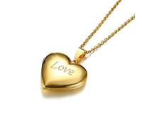 GLDFW Collier avec médaillon en forme de cœur ovale délicat pour femme, cadre photo en acier inoxydable, promesse d'amour, souvenir, Collier pendentif bijoux chaîne ras du cou corde gemme médaillon