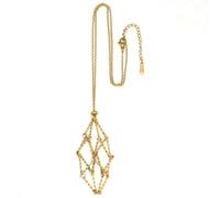 GLDFW Collier en forme de cage en cristal avec chaîne en acier inoxydable avec pendentif réglable, 5PCS, Collier pendentif bijoux chaîne ras du cou corde gemme médaillon clavicule colliers en acier