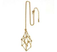 GLDFW Collier en forme de cage en cristal avec chaîne en acier inoxydable avec pendentif réglable, 5PCS, Collier pendentif bijoux chaîne ras du cou corde gemme médaillon clavicule colliers en acier
