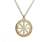 GLDFW Collier ethnique avec pendentif ancien pour homme et femme Amulette Talisman, Collier pendentif bijoux chaîne ras du cou corde gemme médaillon clavicule colliers en acier inoxydable naturel